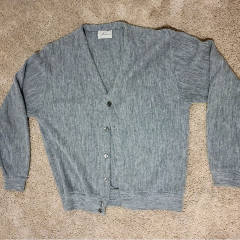 Vintage Men’s Pinnacle Brand Button-Up Blue Gray Cardigan Size XL